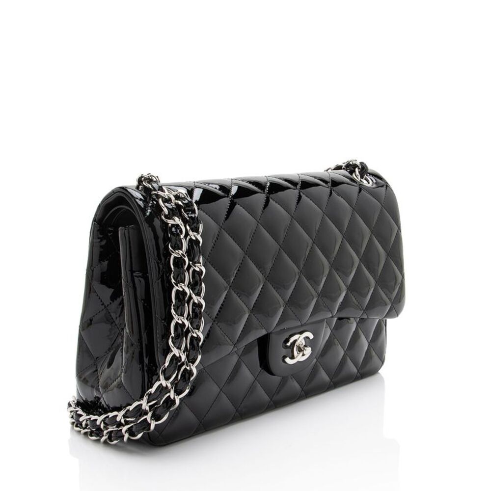 Chanel Patent Leather Classic Jumbo Double Flap Bag - Picture 2 of 10